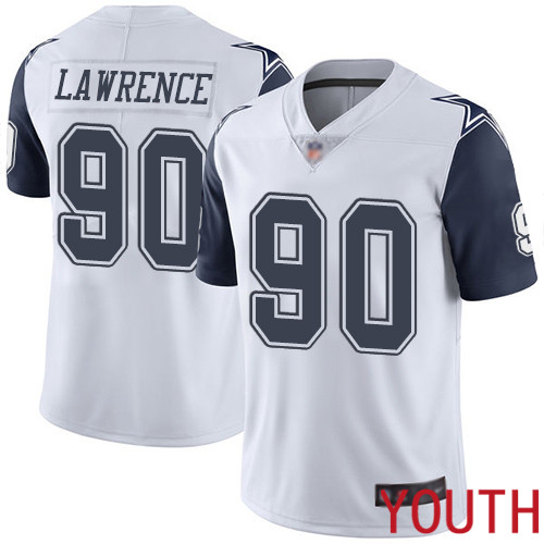 Youth Dallas Cowboys Limited White DeMarcus Lawrence #90 Rush Vapor Untouchable NFL Jersey->youth nfl jersey->Youth Jersey